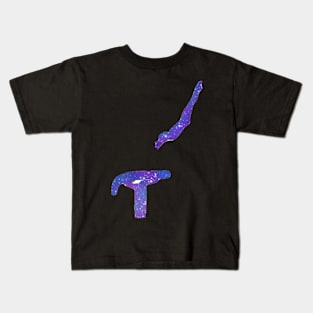 A gymnast vaulting Kids T-Shirt